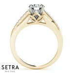 Lab Grown Diamond Ventage Engagement 14kt Gold Ring