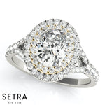 Lab Grown Diamond Set Of Ventage Engagement 14kt Gold Ring