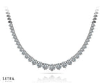 Graduated Diamond Tennis Necklace 14kt Gold