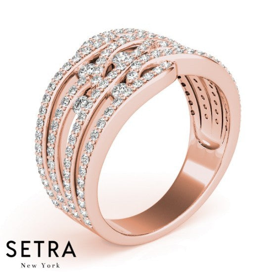 Simon G Ladies Domed Right Hand Diamond 18K White Gold Ring – Mountz  Jewelers