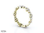 Bezel Diamond Eternity Band 14kt Gold Ring